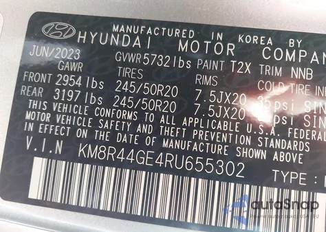 2024 Hyundai Palisade Sel from USA, damaged, VIN KM8R44GE4RU655302